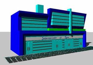 Supermarket 3D DWG Model for AutoCAD