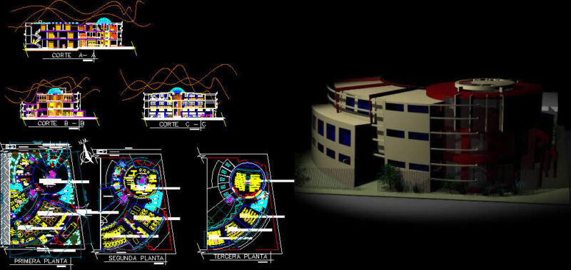 Supermarket 3D DWG Section for AutoCAD