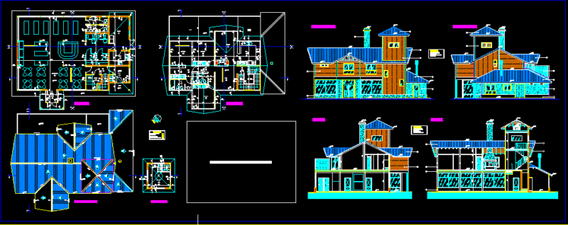 Supermarket And Telecommunications Store, Mountain Vistas DWG Block for AutoCAD