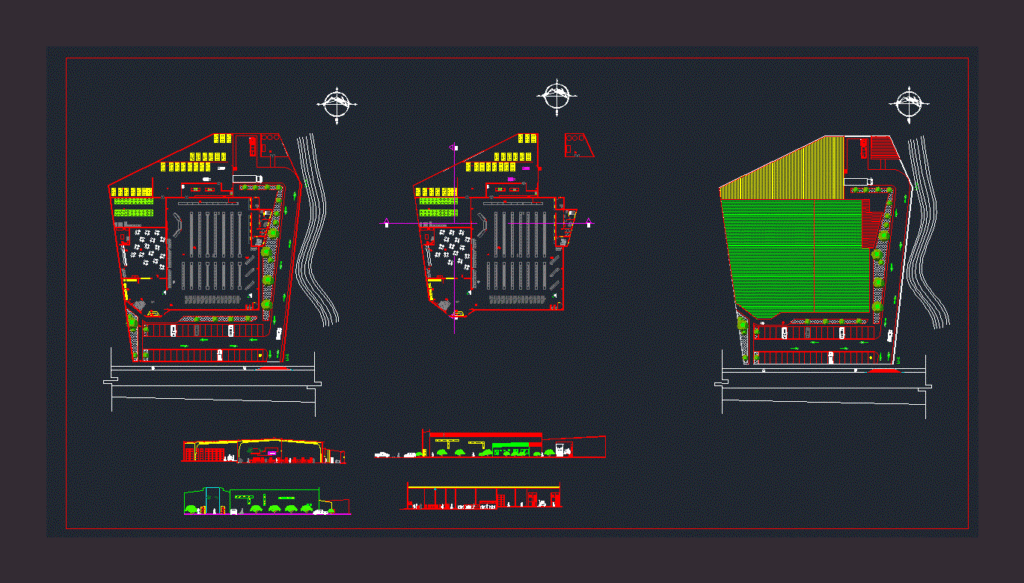 Supermarket DWG Block for AutoCAD