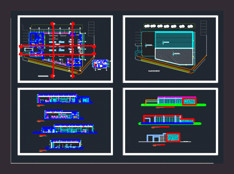 Supermarket DWG Elevation for AutoCAD