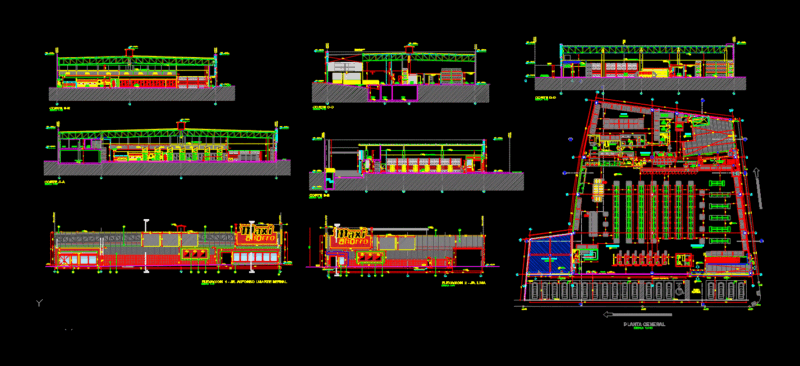 Supermarket DWG Full Project for AutoCAD