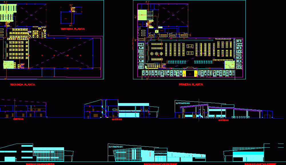 Проект магазина в dwg