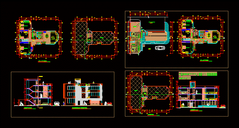 Supermarkets DWG Block for AutoCAD
