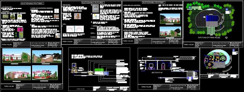 Sustainable Farm House  DWG Plan for AutoCAD  Designs  CAD