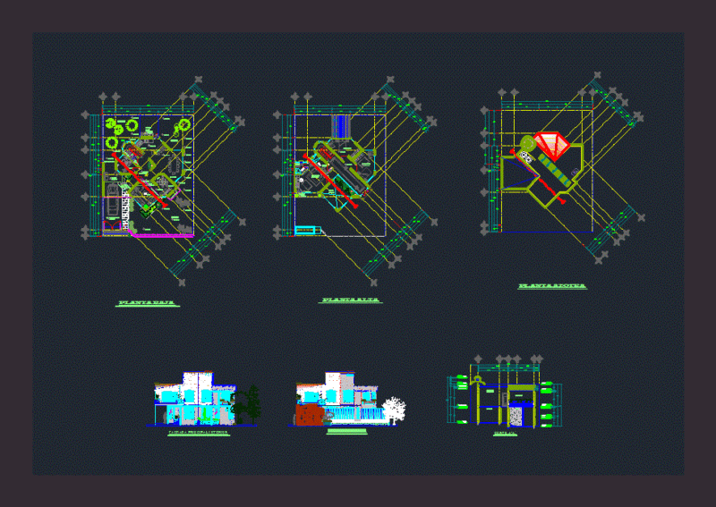 Sustainable House DWG Block for AutoCAD