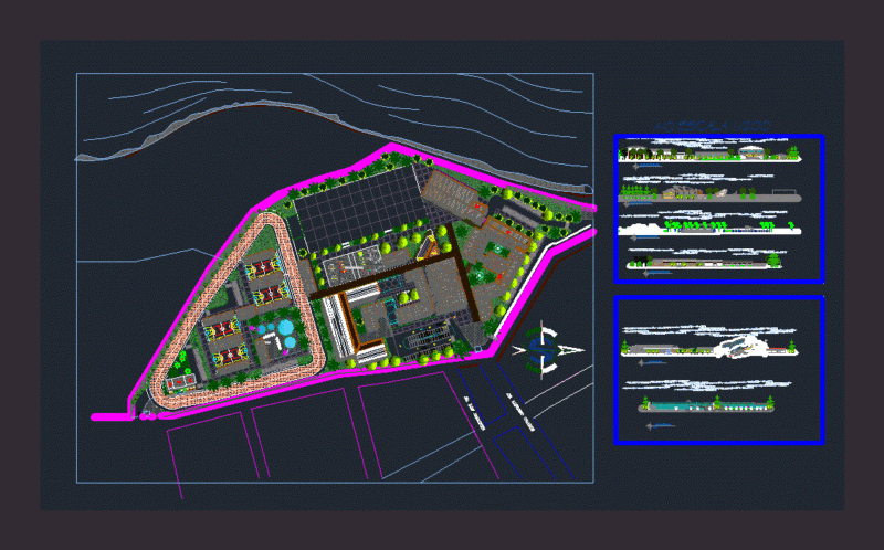 Sustainable Recreation Center DWG Elevation for AutoCAD