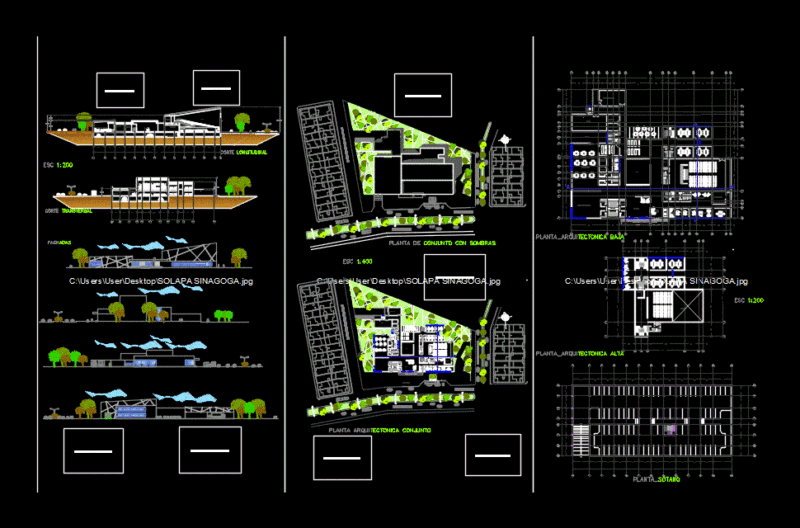 Synagoghe DWG Elevation for AutoCAD