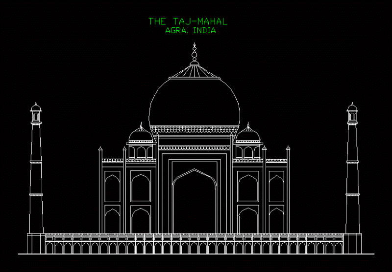 Taj Mahal DWG Block for AutoCAD