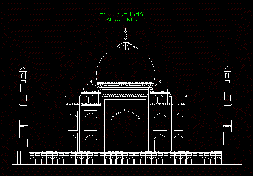 Taj Mahal DWG Block for AutoCAD • Designs CAD