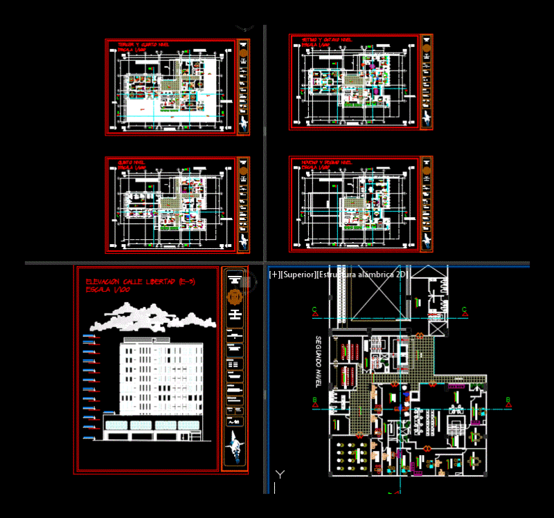 Tall Building DWG Block for AutoCAD