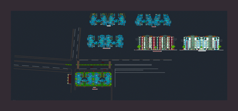 Tarapoto Residencial Complex DWG Block for AutoCAD