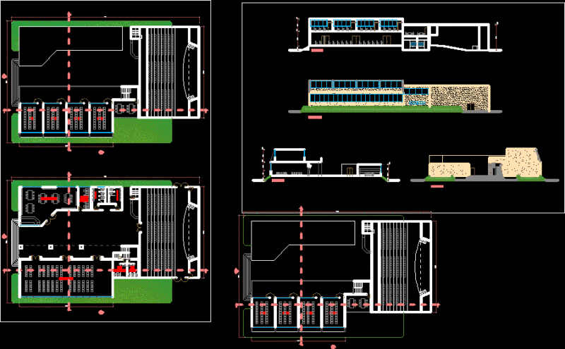 Teaching And Training Area DWG Elevation for AutoCAD
