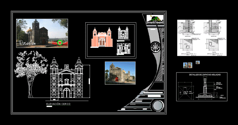 Templ Church 2D DWG Block for AutoCAD