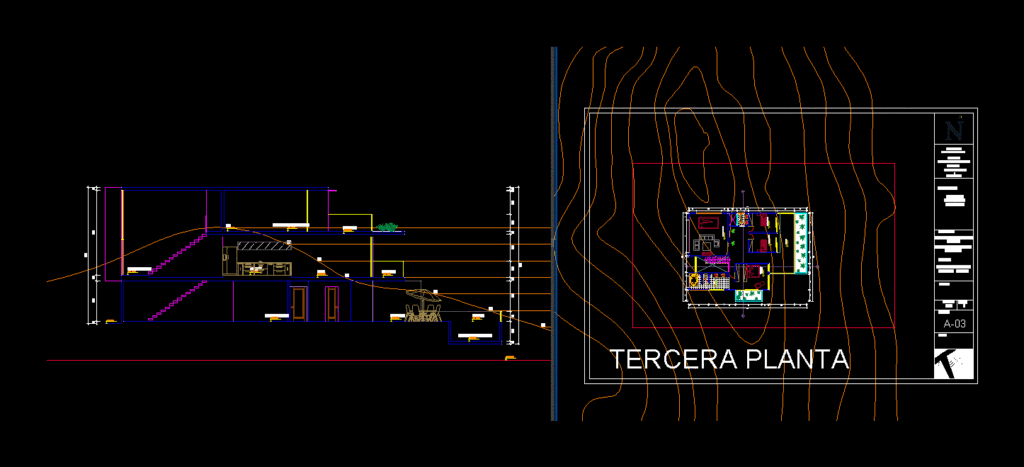 Temporary Country Housing DWG Block for AutoCAD