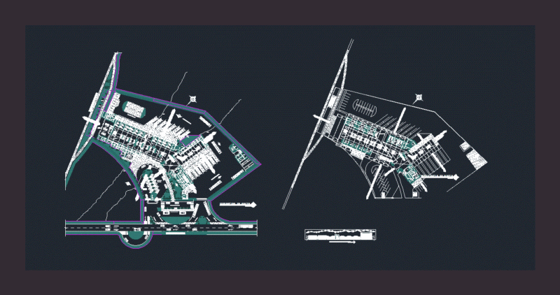 Terminal Bimodal DWG Section for AutoCAD