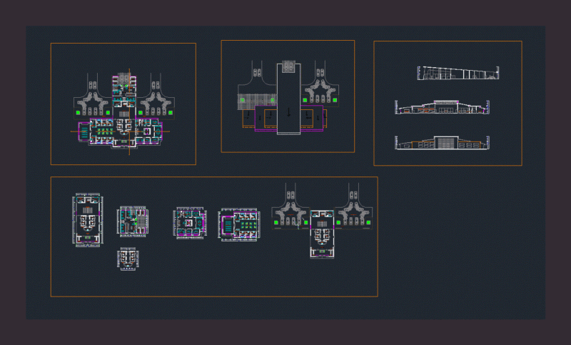 Terminal Car DWG Elevation for AutoCAD