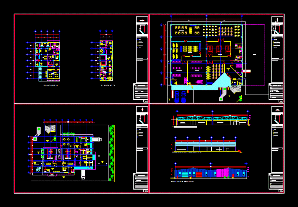 Textile Plant Expanded DWG Block for AutoCAD