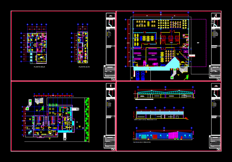 Textile Plant Expanded DWG Block for AutoCAD