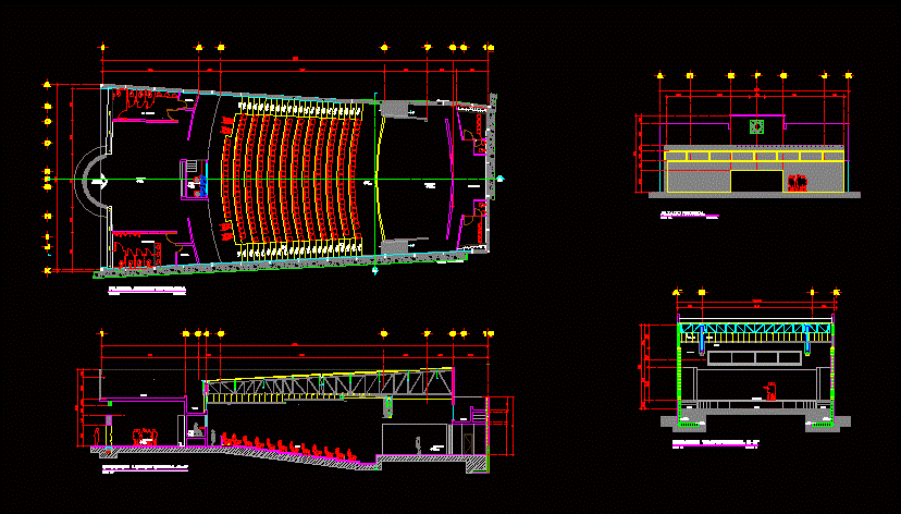 Theater Auditorium  DWG  Full Project for AutoCAD  