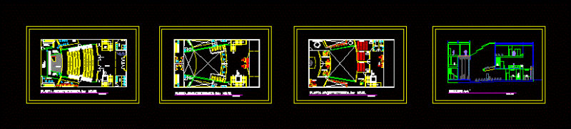 Theater DWG Section for AutoCAD