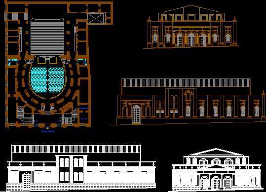 Проект театр dwg