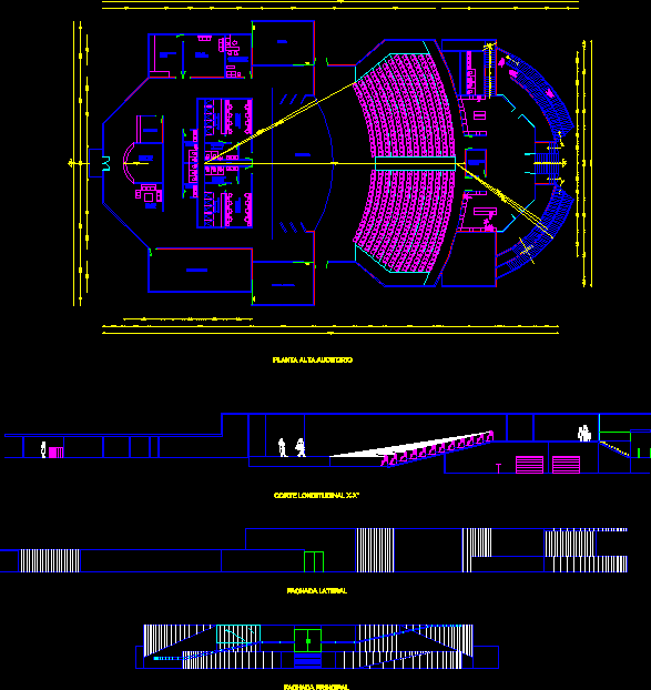 Theatre - Auditorium DWG Full Project for AutoCAD • Designs CAD