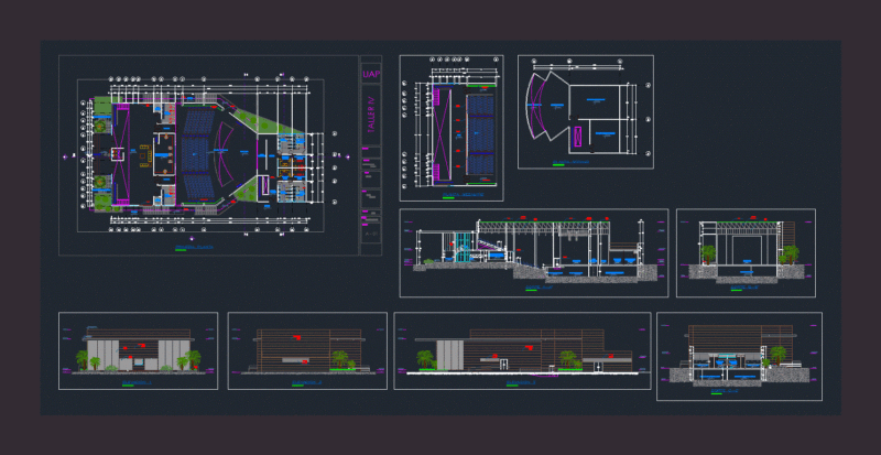 Theatre DWG Block for AutoCAD