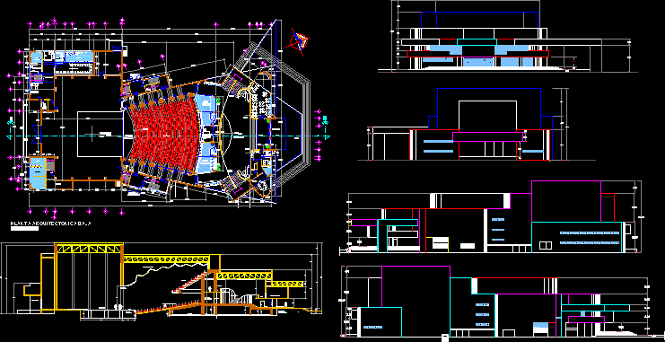 Проект театр dwg