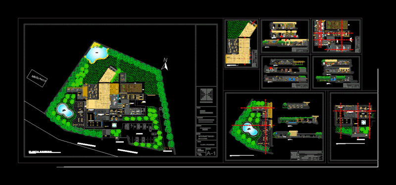 Theme Restaurant Chaparrí DWG Block for AutoCAD