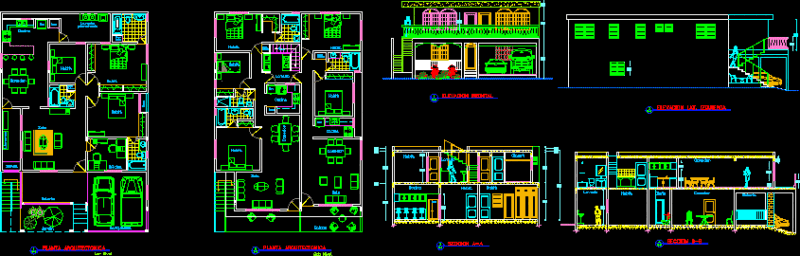 Three Apartments – Remodelation DWG Section for AutoCAD