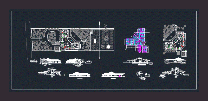Three Bedroom Residence DWG Block for AutoCAD
