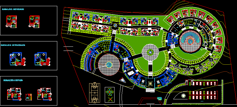 Tourism Ecolodge 2D DWG Design Full Project for AutoCAD 