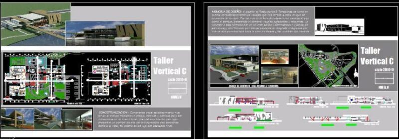 Tourism Restaurant 3D DWG Plan for AutoCAD