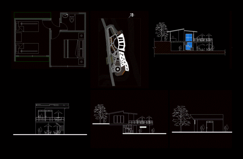 Tourist Area 2D DWG Design Section for AutoCAD