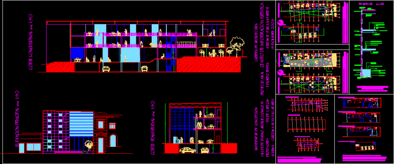 Tourist Center 2D DWG Design Section for AutoCAD