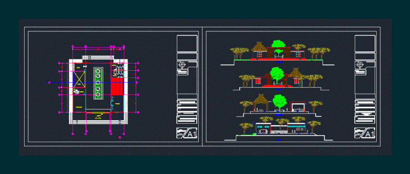 Tourist Hostel DWG Block for AutoCAD