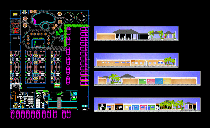 Tourist Inn DWG Block for AutoCAD