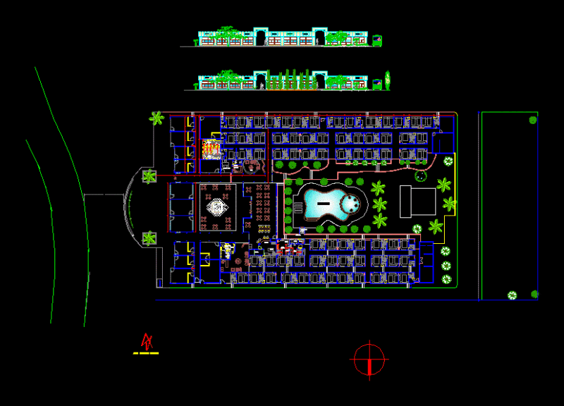 Tourist Development 2D DWG Design Elevation for AutoCAD