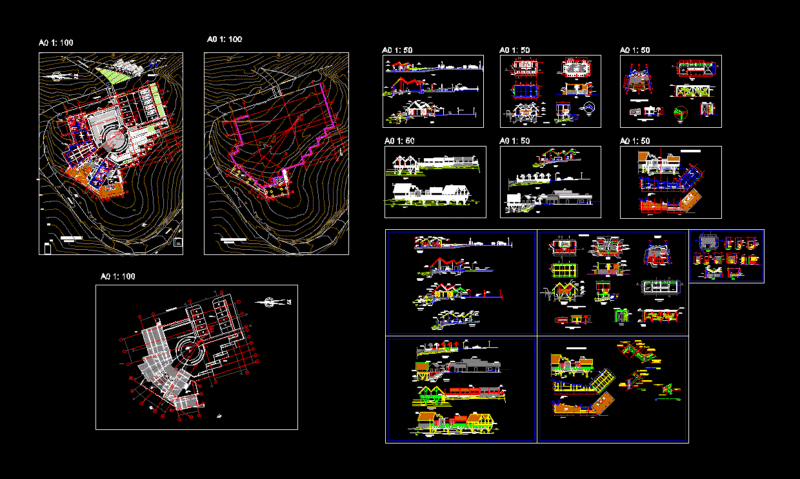 Tourist Parador DWG Plan for AutoCAD