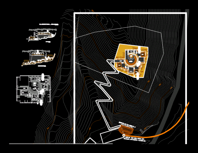 Tourist Center Of Attention With Viewpoint  2D DWG Design Section for AutoCAD