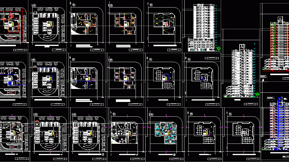 Tower Houses DWG Plan for AutoCAD • Designs CAD