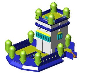 Tower Of Belen 3D DWG Model for AutoCAD