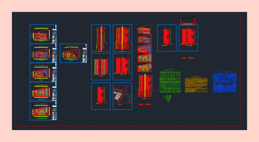 Tower Plaza Building DWG Detail for AutoCAD