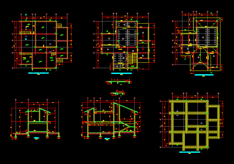 Town House DWG Block for AutoCAD