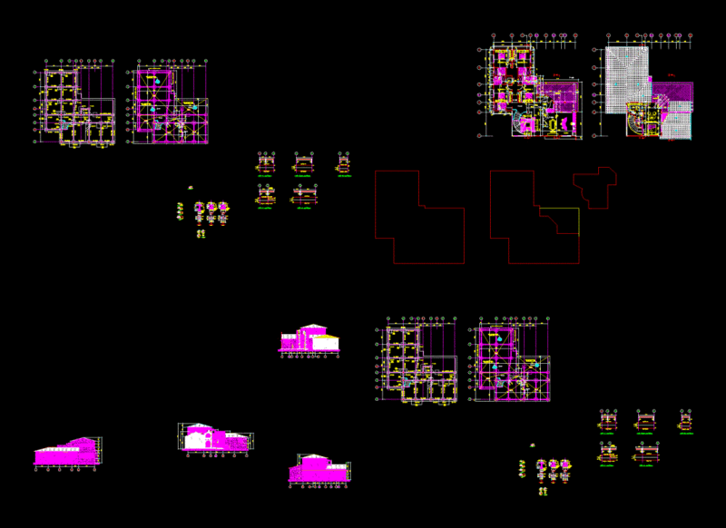 Town House DWG Detail for AutoCAD