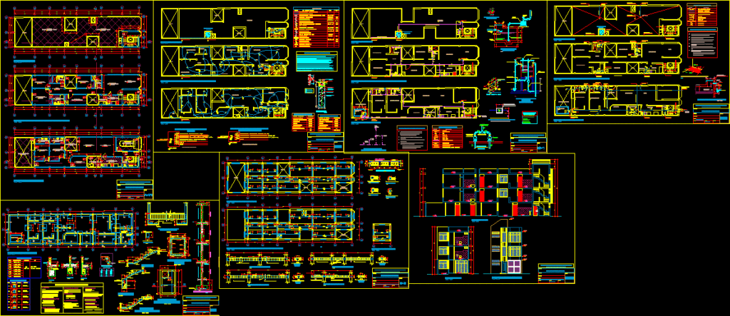 Town House DWG Plan for AutoCAD
