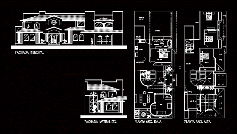 Townhouse – Exterior Home DWG Section for AutoCAD