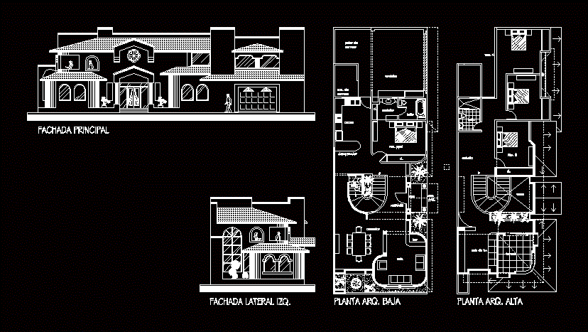 Complete Residence DWG Section for AutoCAD • Designs CAD