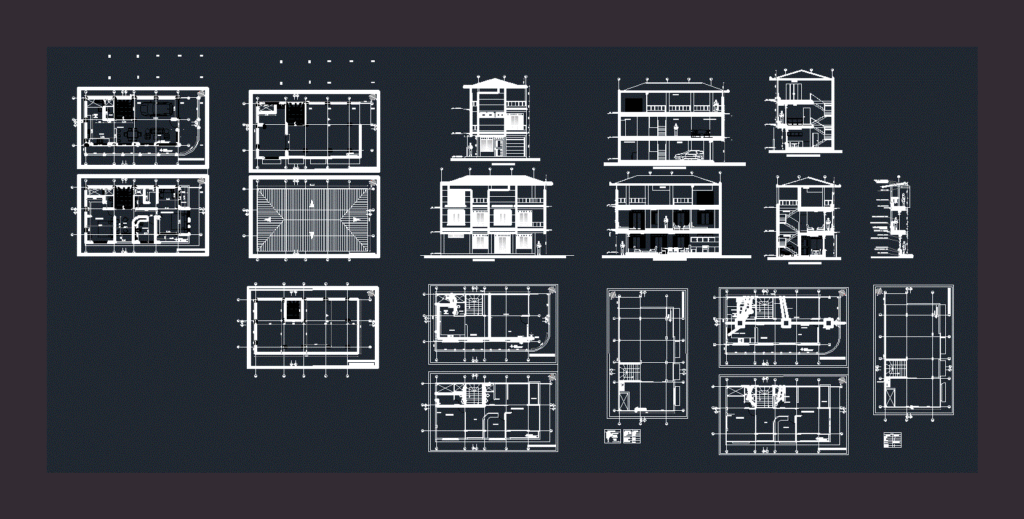 Townhouse – House Alom DWG Plan for AutoCAD